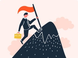 Business achievement illustration